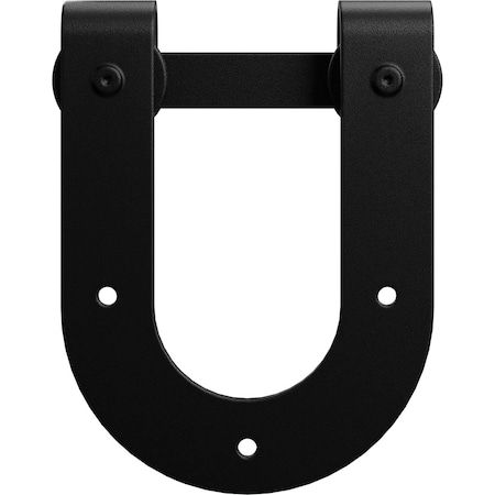 Ekena Millwork Premium Horseshoe Roller Hanger w/ Bolts for Barn Door for 2 1/4" Doors, Matte Black GB60015R2MB
